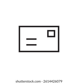 business post card icon editable outline stroke vector eps