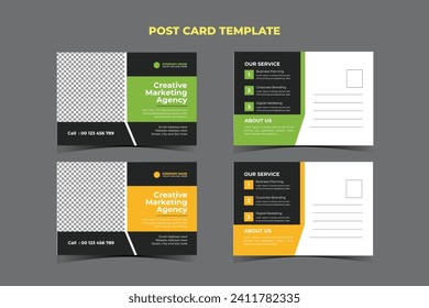 Diseño de plantillas de tarjetas postales de trabajo