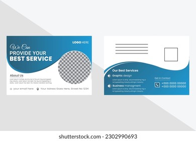 Business Post Card Template, Vector Template for Opening Invitation Editable. Postcard design, Corporate Professional Business Postcard Design, Event Card Design, Invitation Design.