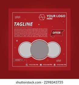 Design-Vorlage für Unternehmensnachrichten in sozialen Medien 
