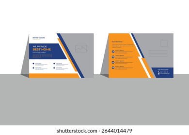 Diseño de tarjeta postal de negocios EPS archivo