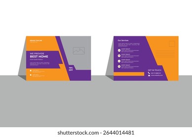 Diseño de tarjeta postal de negocios EPS archivo