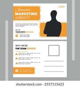 Business postcard design template Layout