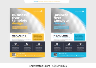 Business Poster Flyer Brochure Design Layout space for photo background