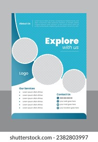 business poster flyer, cover modern layout, vector illustration template in A4 size