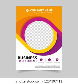 Business Poster Flyer Template Layout Design, Corporate company annual report vector illustration in A4