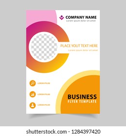 Business Poster Flyer Template Layout Design, Corporate company annual report vector illustration in A4