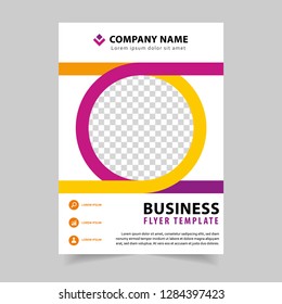 Business Poster Flyer Template Layout Design, Corporate company annual report vector illustration in A4