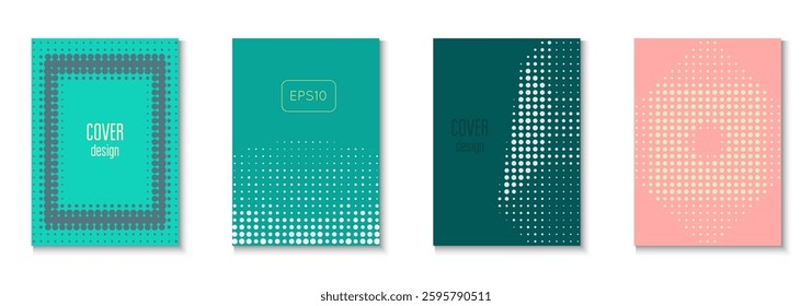 Business Poster Set. Summer Circles With Modern Art. Linear Shapes In Annual Frame. Dot Flyer. Minimalist Music Template. Geometric Line Texture. Trendy Business Poster