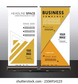 business poster standee roll up design geometric
