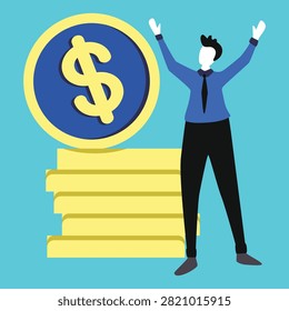 business postive growth flat icon