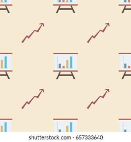 Business present board and increase sign seamless pattern illustration.