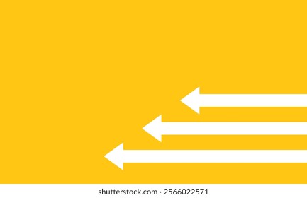 Business presentation with 3 arrows rising on color background template. Vector illustration.