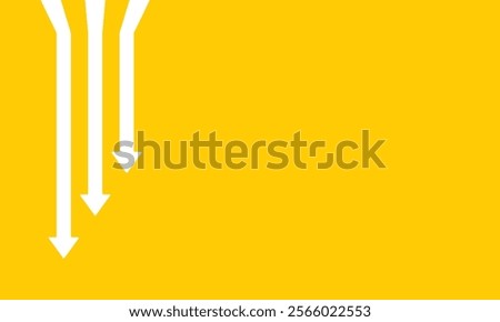 Business presentation with 3 arrows rising on color background template. Vector illustration.