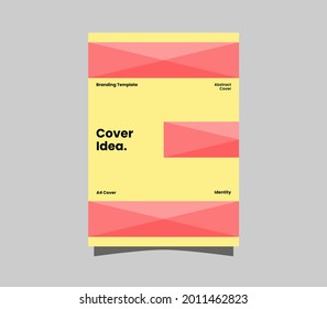 Presentación de negocios La página de inicio vertical A4 se burla. Diseño de ilustraciones abstractas de portada de vector moderno y genial. Plantilla de folleto de identidad de la empresa. Plantilla de degradado. Vector modificable.