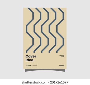 Presentación de negocios La página de inicio vertical A4 se burla. Diseño de ilustraciones abstractas de portada de vector moderno y genial. Diseño de portada gráfica. Plantilla de folleto de identidad de la empresa.