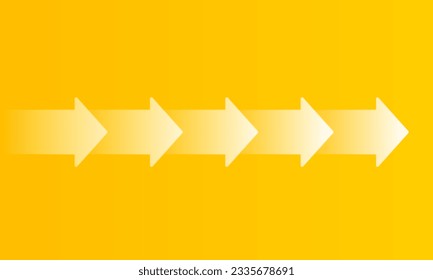 Business presentation arrows template yellow background. Vector illustration.