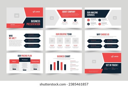 Business presentation backgrounds design Business presentation slide set