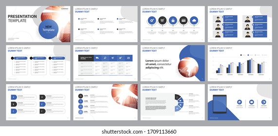 business presentation backgrounds design template and page layout design for brochure ,book , magazine, annual report and company profile , with infographic  elements design concept