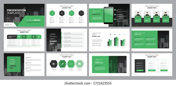 Business Presentation Backgrounds Design Template Page Stock Vector 