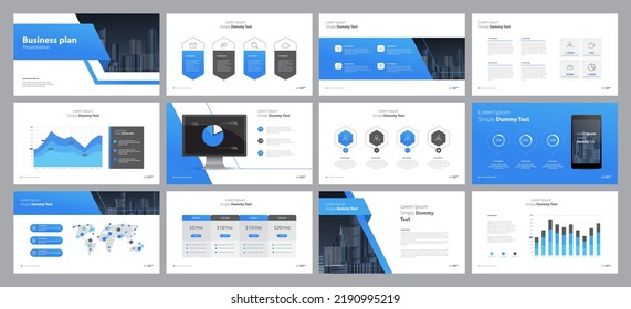 Business Presentation Backgrounds Design Template Page Stock Vector ...