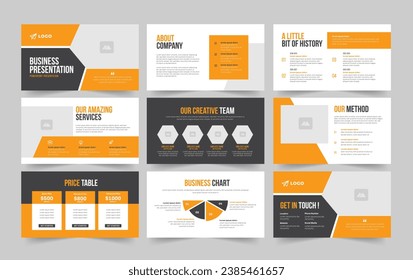 Business presentation backgrounds design template and page layout design.