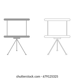 Business presentation board grey set icon .
