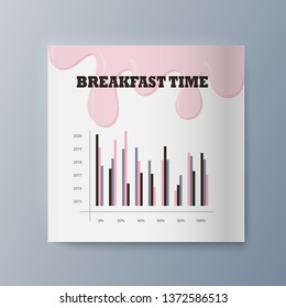 Business presentation brochure advertising goods and services. Vector illustration