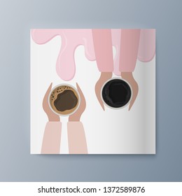 Business presentation brochure advertising goods and services. Vector illustration