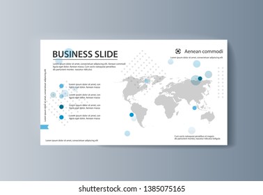 Business presentation brochure advertising goods and services. Vector illustration