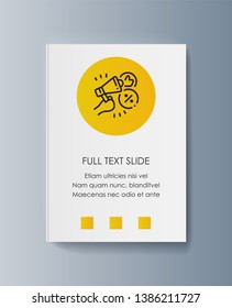 Business presentation brochure advertising goods and services. Vector illustration