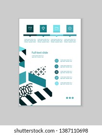 Business presentation brochure advertising goods and services. Vector illustration