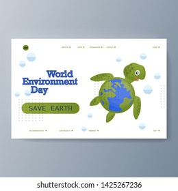 Business presentation brochure advertising the idea environmental protection. Vector illustration
