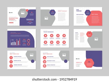 Business Presentation Brochure Guide Design or Pitch Deck Slide Template or Sales Guide Slider