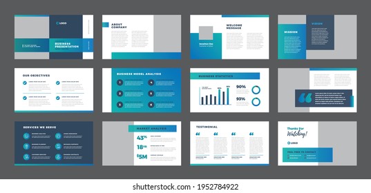 Business Presentation Brochure Guide Design Or Pitch Deck Slide Template Or Sales Guide Slider