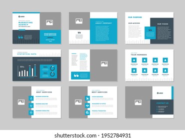Business Presentation Brochure Guide Design or Pitch Deck Slide Template or Sales Guide Slider