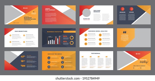 Business Presentation Brochure Guide Design or Pitch Deck Slide Template or Sales Guide Slider