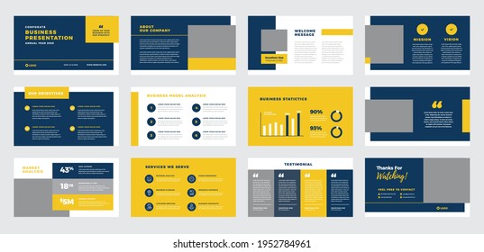 Business Presentation Brochure Guide Design or Pitch Deck Slide Template or Sales Guide Slider - Shutterstock ID 1952784961