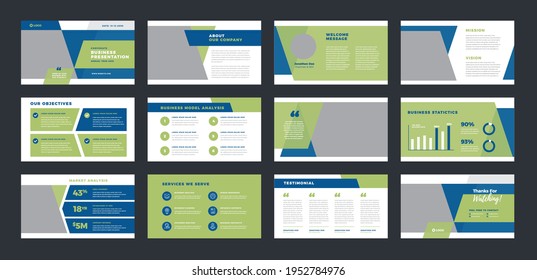 Business Presentation Brochure Guide Design or Pitch Deck Slide Template or Sales Guide Slider