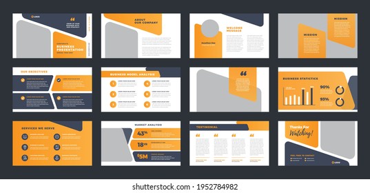 Business Presentation Brochure Guide Design or Pitch Deck Slide Template or Sales Guide Slider