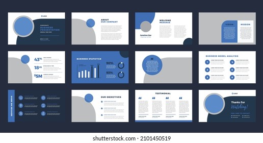 Business Presentation Brochure Guide Design or Pitch Deck Slide Template or Sales Guide Slider