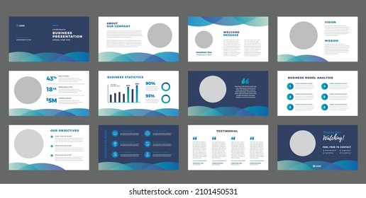 Business Presentation Brochure Guide Design or Pitch Deck Slide Template or Sales Guide Slider