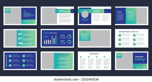 Business Presentation Brochure Guide Design or Pitch Deck Slide Template or Sales Guide Slider - Shutterstock ID 2101450534