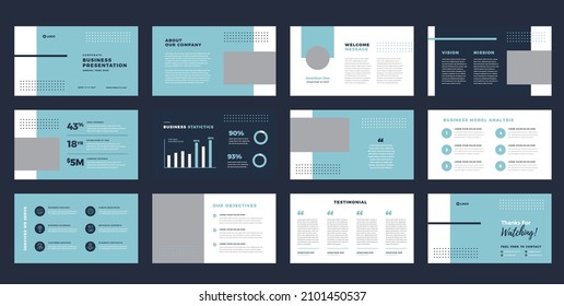 Business Presentation Brochure Guide Design or Pitch Deck Slide Template or Sales Guide Slider