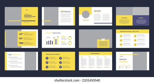 Business Presentation Brochure Guide Design Or Pitch Deck Slide Template Or Sales Guide Slider