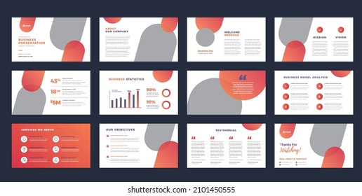 Business Presentation Brochure Guide Design or Pitch Deck Slide Template or Sales Guide Slider