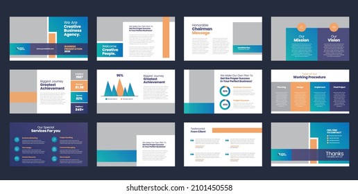 Business Presentation Brochure Guide Design Or Pitch Deck Slide Template Or Sales Guide Slider