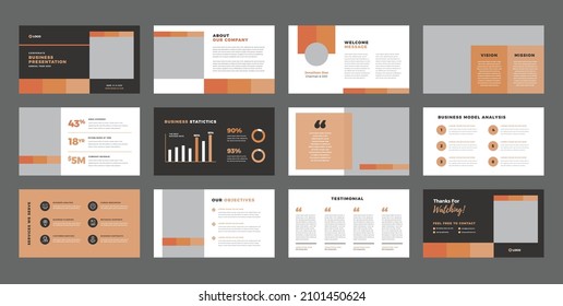 Business Presentation Brochure Guide Design Or Pitch Deck Slide Template Or Sales Guide Slider