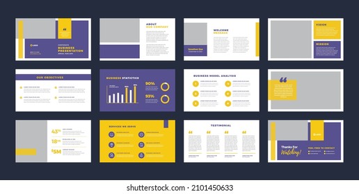 Business Presentation Brochure Guide Design Or Pitch Deck Slide Template Or Sales Guide Slider