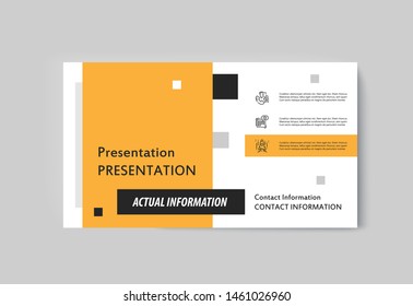 Business presentation brochure infographics advertising goods and services. Vector illustration